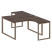 Рабочая станция криволинейная Metal System Style БО.РАС-СА-2.3 1400x2435x750 (Дуб Наварра/Серый металл)