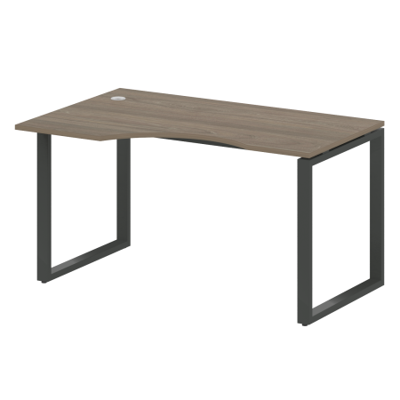 Стол криволинейный левый Metal System Style БО.СА-2 Л 1400x900x750 (Вяз/Антрацит металл)