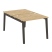 Рабочая станция на деревянных опорах Onix Wood OW.D.RS-2.1.8 980x1635x750 (Тиквуд Светлый/Дуб Темный)
