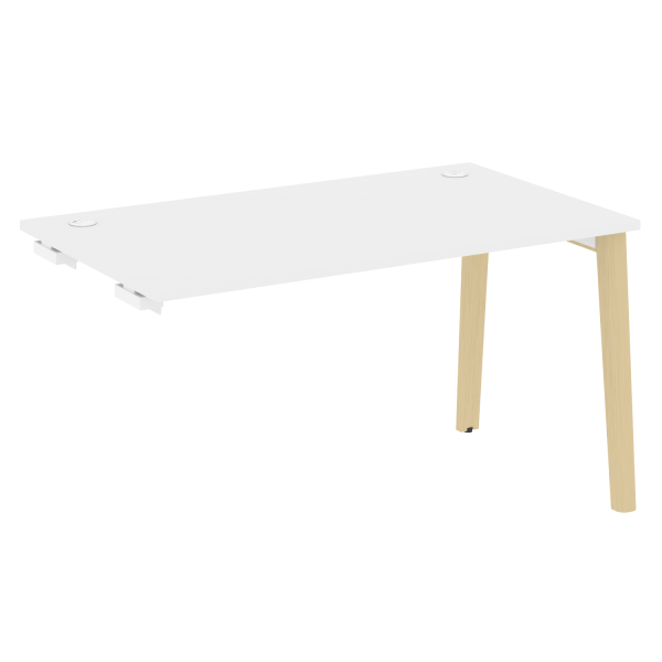 Стол-приставка к опорным элементам на деревянных опорах Onix Wood OW.SPR-3.8 1380x800x750 (Белый Бриллиант/Дуб Светлый)