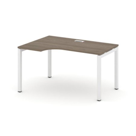 Стол рабочий эргономичный SN-5P.SPA-001(L) (1380х600/980х750) (Вяз Благородный/Металл Белый)