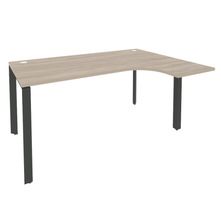 Стол эргономичный правый на П-образном м/к Onix O.MP-SA-4R 1580x1180x750 (Дуб Аттик/Черный металл)