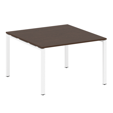 Переговорный стол 1 столешница Metal System Style БП.ПРГ-1.2 1200x1235x750 (Венге Цаво/Белый металл)