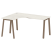 Стол криволинейный левый Metal System Style БА.СА-4 Л 1600x1200x750 (Дуб Наварра/Серый металл)