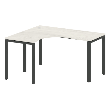 Стол криволинейный левый Metal System Style БП.СА-3 Л 1400x1200x750 (Дуб Наварра/Антрацит металл)