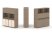 Тумба двойная + высокая надставка ES.NB.2V-7 (1500х410х1520) (Латте/Тиквуд Светлый)
