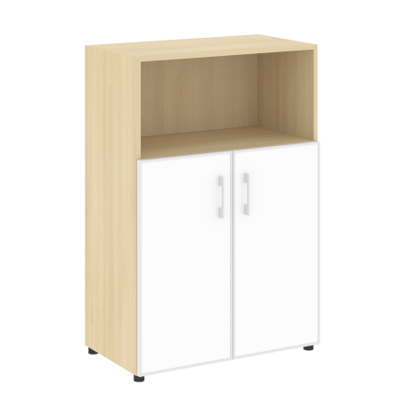 Шкаф для документов со стеклом белым LT.ST-2.2 R White (Акация Лорка)