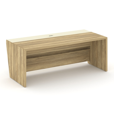 Стол руководителя прямой Corner COR.SR-20 (2000x900x750) (Гикори Песочный-Ваниль)