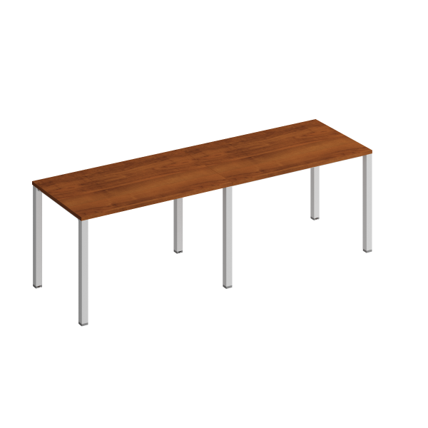 Рабочая станция на металлокаркасе КФ (2х120) Комфорт КФ К.1131-2 2400x750x750 (Французский орехСерый)