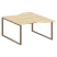 Рабочая станция криволинейная Metal System Style БО.РАС-СА-2.2 1400x1835x750 (Дуб Наварра/Серый металл)
