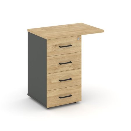 Тумба приставная SN.TPP-002 (416/700х460х750) (Антрацит/Тиквуд Светлый)