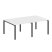 Переговорный стол 2 столешницы Metal System Style БП.ПРГ-2.1 2000x1235x750 (Дуб Наварра/Серый металл)