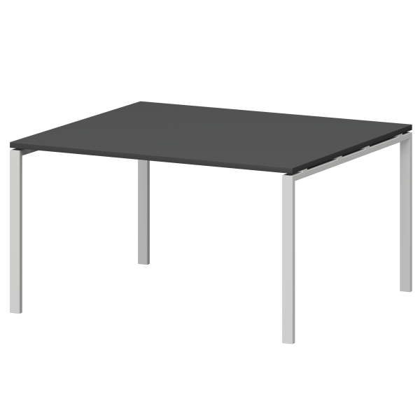 Стол переговорный на металлокаркасе Смарт СМСП-П-12.123.Пр25 1200x1236x750 (Графит/Белый)