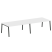 Стол для переговоров (2 столешницы) на А-образном м/к Metal System Style БА.ПРГ-2.5 3600x1235x750 (Дуб наварра/Серый металл)