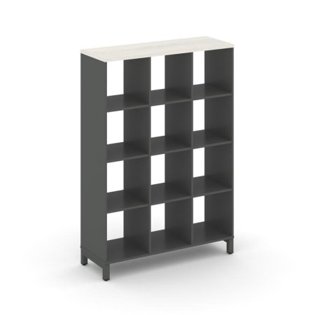 Каркас стеллажа 4 яруса SN.KS-430 (1121х400х1615) (Антрацит/Дуб Наварра/Металл Антрацит)