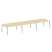 Стол для переговоров (3 столешницы) на А-образном м/к Metal System Style БА.ПРГ-3.4 4800x1235x750 (Дуб наварра/Серый металл)
