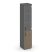 Шкаф высокий узкий SN.STU-102(R) (400х400х1982) (Антрацит/Тиквуд Светлый/Прозрачный)