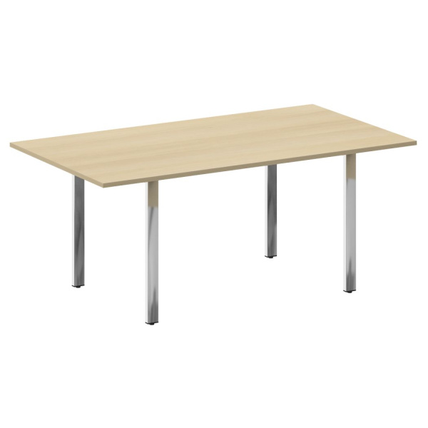 Стол переговорный на П-обр. м/к БП.ПРГ-180 1800x1000x750 (Акация Лорка/Нерж. Сталь)