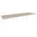 Рабочая станция на П-образном м/к Onix O.MP-D.RS-6.4.7 4740x1475x750 (Тиквуд Темный/Белый Металл)