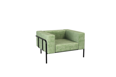 Диван одноместный FLX-1 (Teddy 917/Металл Черный)