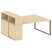 Рабочая станция с шкафом-купе на О-образном м/к Metal System Style БО.РС-СШК-2.4 Т 2010x1475x1098 (Дуб наварра/Серый металл)