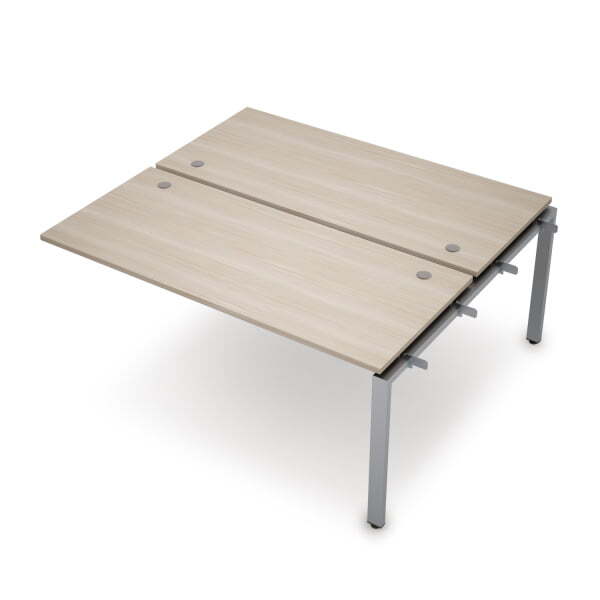 6МБС.6277 Бенч-система на 2 рабочих места, средний модуль (1000x1435x750) (Шамони светлый/Алюминий матовый)