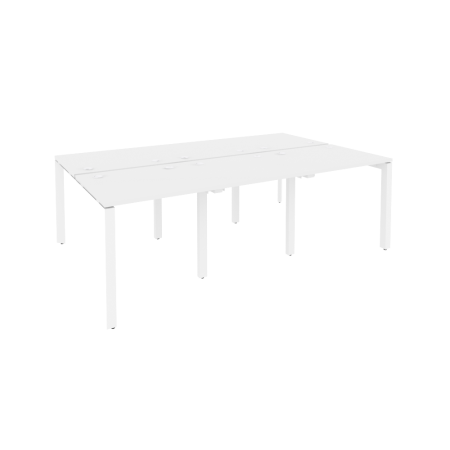 Рабочая станция на П-образном м/к Onix O.MP-D.RS-6.0.7 2340x1475x750 (Белый Бриллиант/Белый Металл)