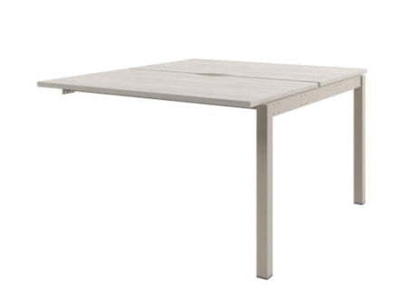 Стол-тандем на металлокаркасе, средняя секция Solution D-402 1200x1432x750 (Акация Морава/КашемирБежевый)