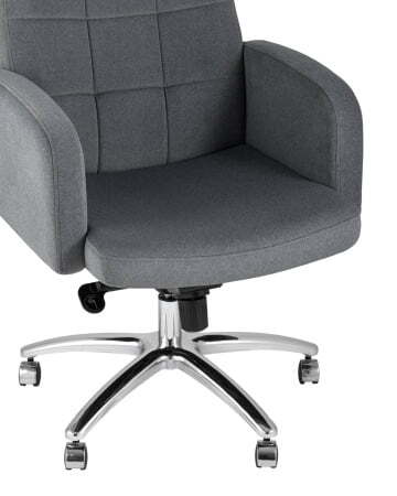Кресло руководителя Лансет микровелюр темно-серый (Компьютерное кресло Лансет темно-серый)