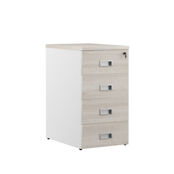 Тумба приставная 4 ящика TESS (Светлый дуб)