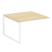 Проходной наборный элемент переговорного стола Metal System Style БО.ППРГ-2 1200x1235x750 (Дуб Наварра/Серый металл)