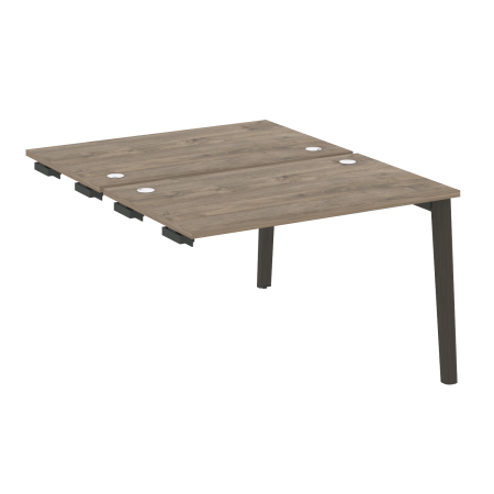 Стол-приставка двойной на деревянных опорах Onix Wood OW.D.SPR-2.7 1180x1475x750 (Тиквуд Темный/Дуб Темный)