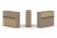 Тумба двойная + низкая надставка ES.NB.2N-6 (1500х410х1135) (Латте/Тиквуд Светлый)
