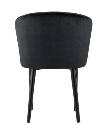Стул с подлокотниками Нейтон велюр черный (Стул Нейтон черный)