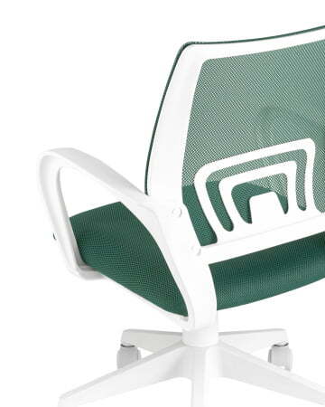 Кресло офисное TopChairs ST-BASIC-W зеленый крестовина пластик белый (Компьютерное кресло ST-BASIC-W зеленый)