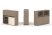 Тумба двойная + низкая надставка ES.NB.2N-7 (1500х410х1135) (Латте/Тиквуд Светлый)