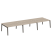 Рабочая станция на деревянных опорах Onix Wood OW.D.RS-6.4.7 4740x1475x750 (Тиквуд Светлый/Дуб Темный)