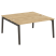 Рабочая станция на деревянных опорах Onix Wood OW.D.RS-2.4.8 1580x1635x750 (Тиквуд Светлый/Дуб Темный)