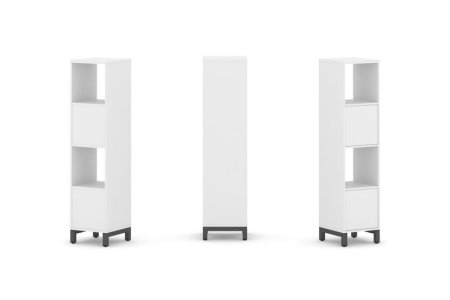 Набор стеллажа 1 сторонний, 4 яруса SN.NS-411 (387х400х1615) (Белый/Металл Антрацит)