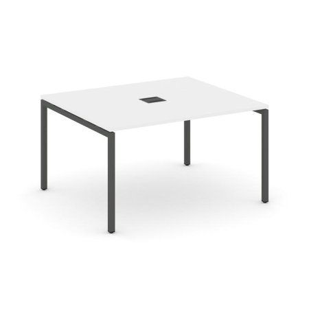 Стол переговорный SN-4P.SPRG-033 (1380х1180х750) (Белый/Металл Антрацит)