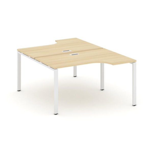 Рабочая станция эргономичная SN-6P.DRPA-001 (1380х1232/1992х750) (Акация Лорка/Металл Белый)