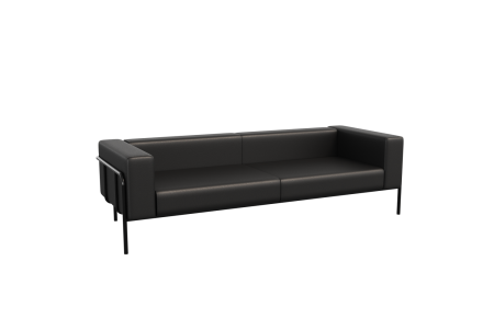 Диван трехместный FLX-3 (Santorini 0401/Металл Черный)