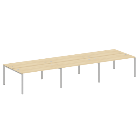 Рабочая станция на 6 раб. мест Metal System Style БП.СМ-6.4 4800x1475x750 (Акация/Серый металл)