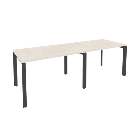 Рабочая станция на П-образном м/к Onix O.MP-RS-2.2.8 2360x800x750 (Денвер Светлый/Черный металл)