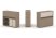 Тумба двойная + низкая надставка ES.NB.2N-10 (1500х410х1135) (Латте/Тиквуд Светлый)