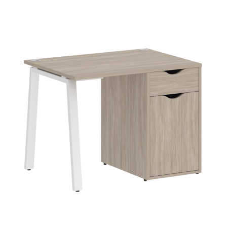 Стол письменный VR.SP-3-98.1.A 980x720x750 (Дуб Аттик/Белый Металл)