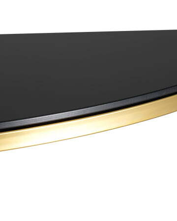 Консоль полукруглая АЛЬБА 115*30 золото стекло черное (Консоль Альба золотой)