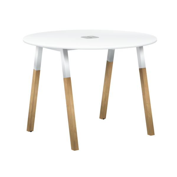 Стол для переговоров Forta FRST 1020 D=1020xx733 (Белый премиум)