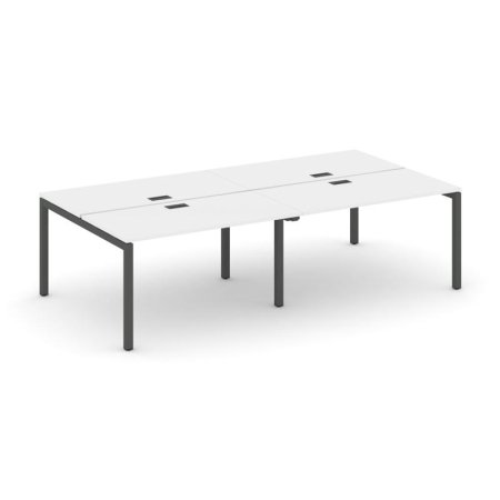 Рабочая станция 2-х сторонняя SN-5P.DRS-031 (1960х1232х750) (Белый/Металл Антрацит)
