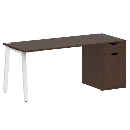 Стол письменный VR.SP-3-178.1.A 1780x720x750 (Венге Цаво/Белый Металл)